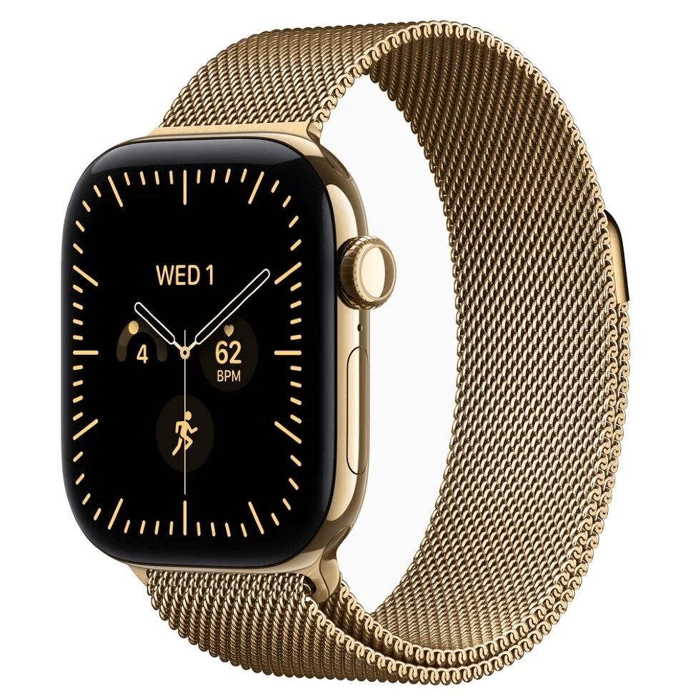 Смарт-часы Apple Watch S12 46mm, Radiant Gold Titanium, Radiant Gold Milanese Loop