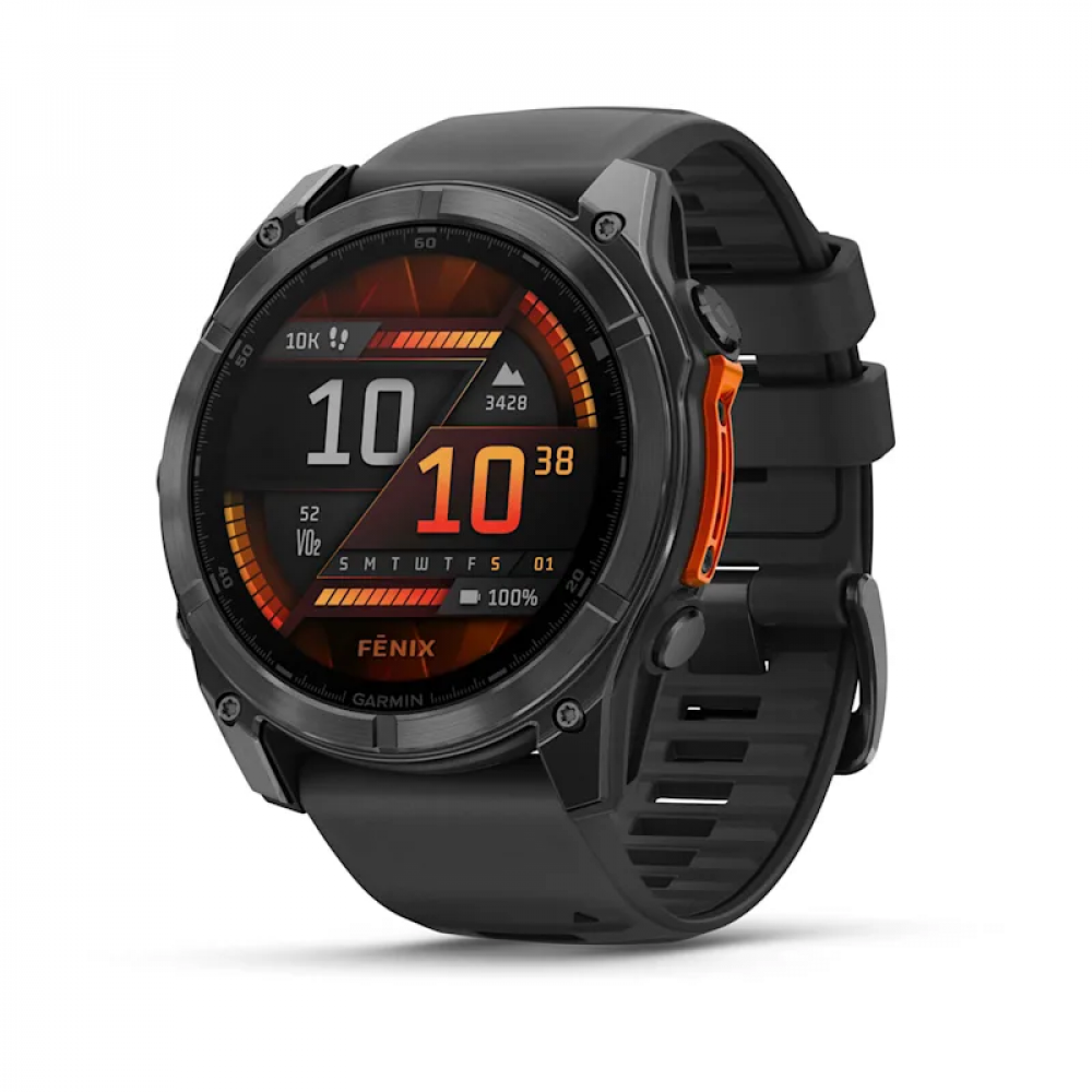 Смарт-часы Garmin FENIX 8 51mm Amoled Slate Gray with Black Silicone Band
