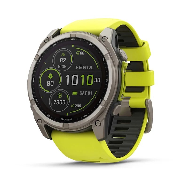 Смарт-часы Garmin FENIX 8 51mm Solar Sapphire Carbon Gray DLC Titanium with Amp Yellow/Graphite Silicone Band