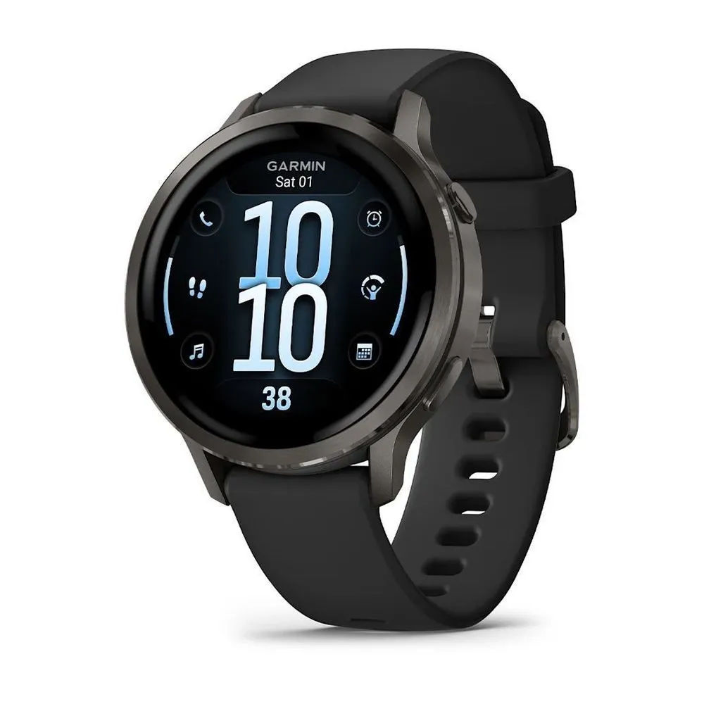 Смарт-часы Garmin Venu 4 41mm Slate Bezel With Black Silicone Band