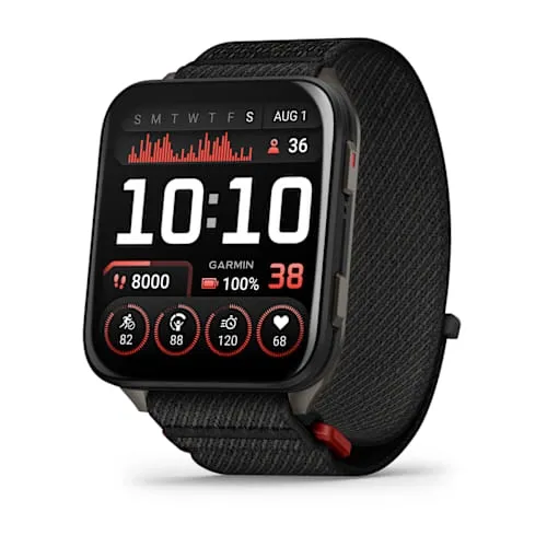 Смарт-часы Garmin Venu X1 Black with Slate Titanium Caseback and Black Comfortfit Nylon Band