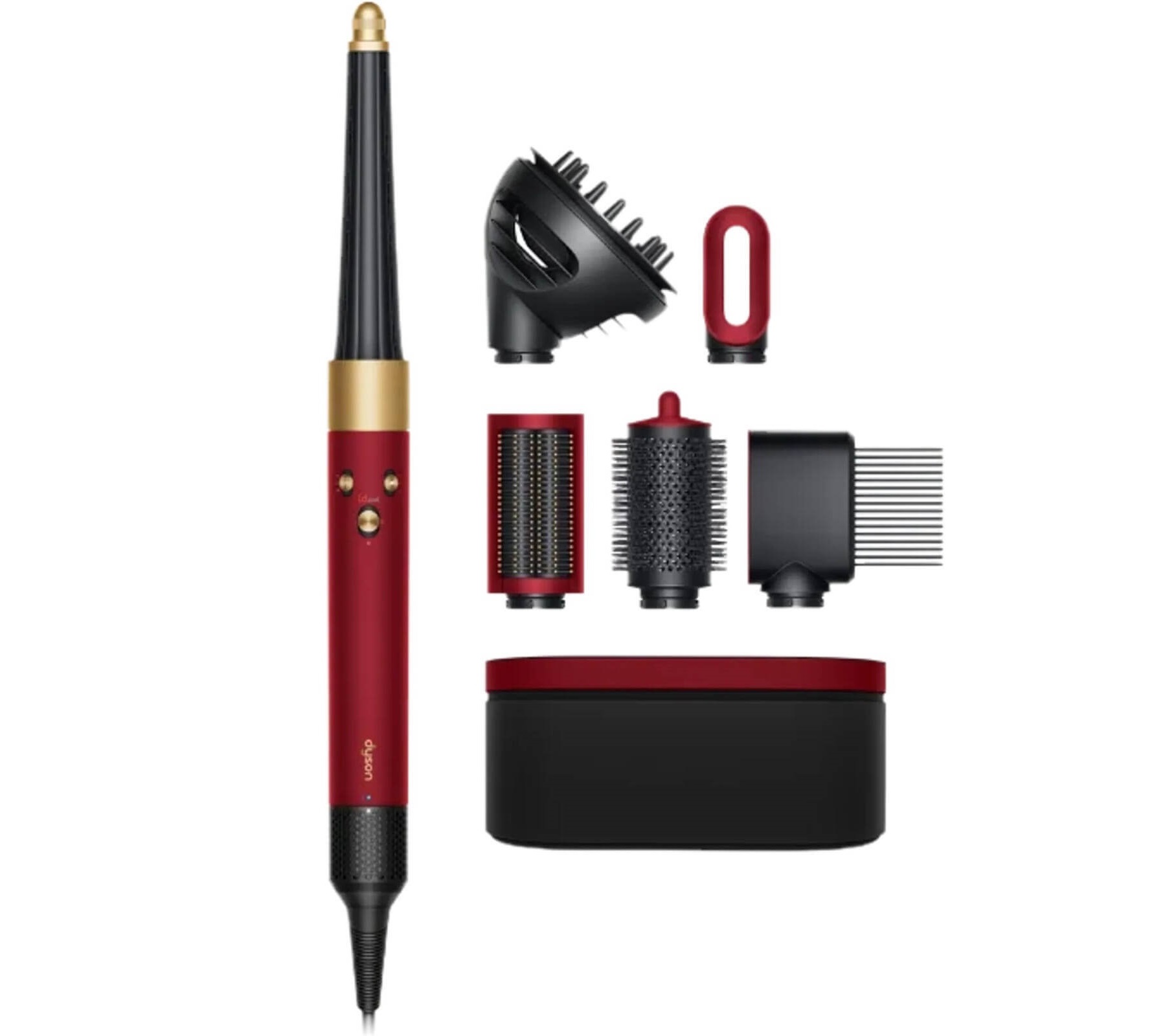 Стайлер Dyson HS08 Airwrap Red Velvet/Gold с диффузором